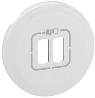 Лицевая панель Legrand Celiane для 2-м. розетки USB белый картинка